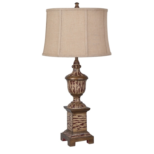 French Heritage Antique Wood 34 Inch Table Lamp Free Shipping French Heritage Antique Wood 34 Inch Table Lamp