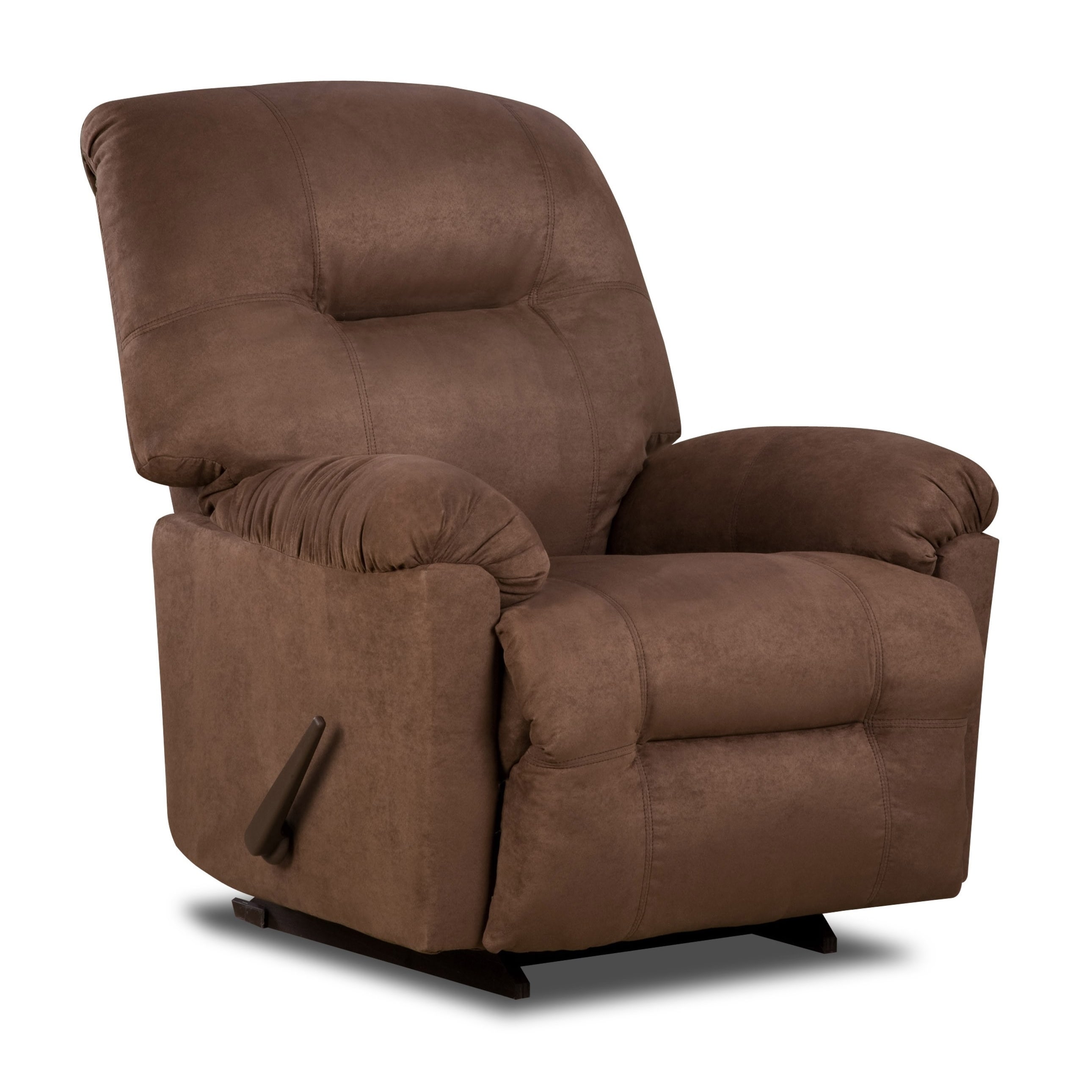 tan suede recliner