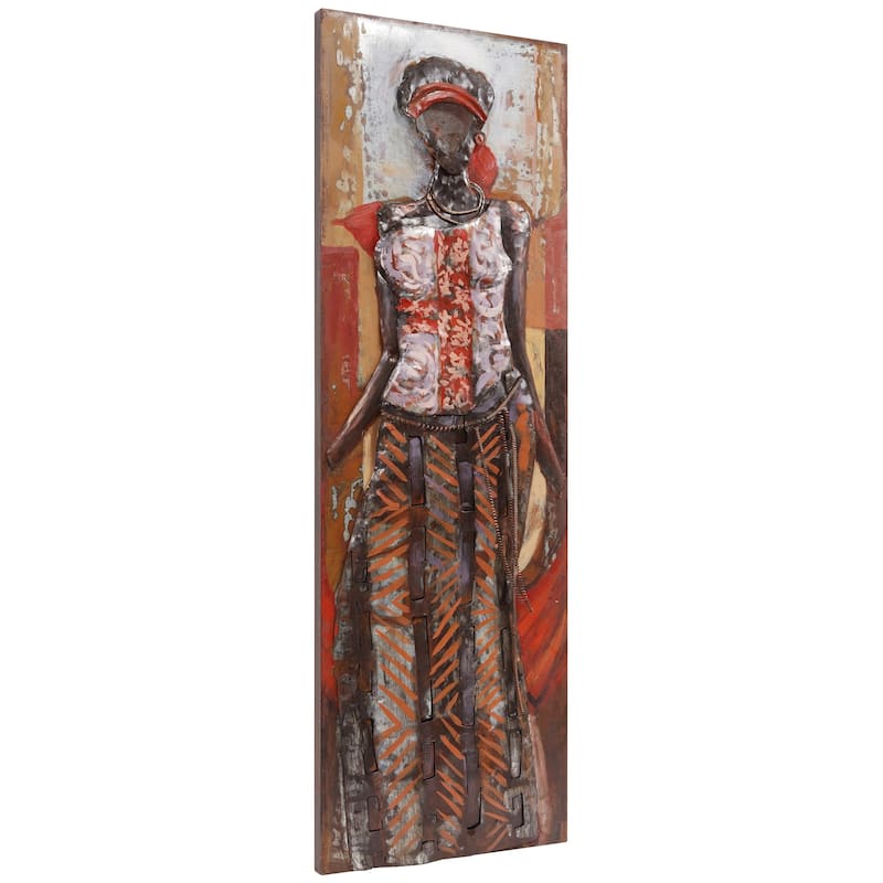 "Elegance" Mixed Media Iron Hand Painted Dimensional Wall Decor