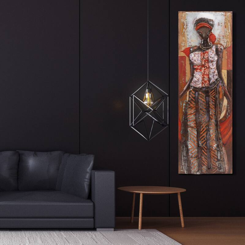 "Elegance" Mixed Media Iron Hand Painted Dimensional Wall Decor