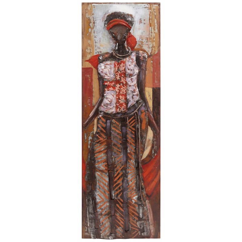 "Elegance" Mixed Media Iron Hand Painted Dimensional Wall Decor