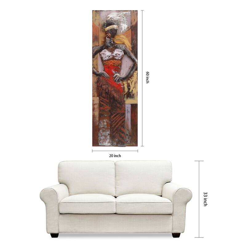 "Miss-tic" Mixed Media Iron Hand Painted Dimensional Wall Decor