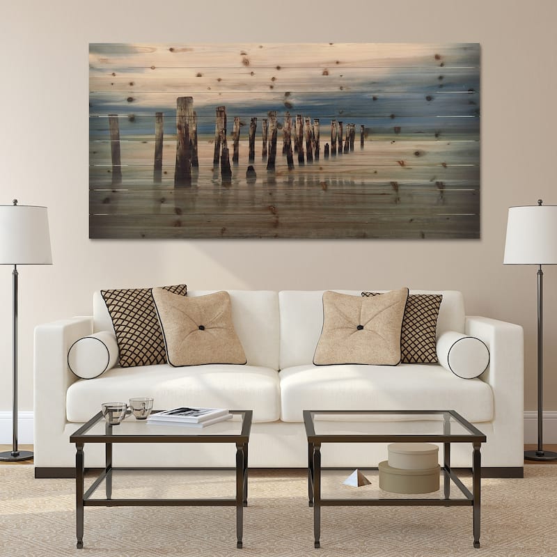 "Low Tide" Arte de Legno Digital Print on Solid Wood Wall Art