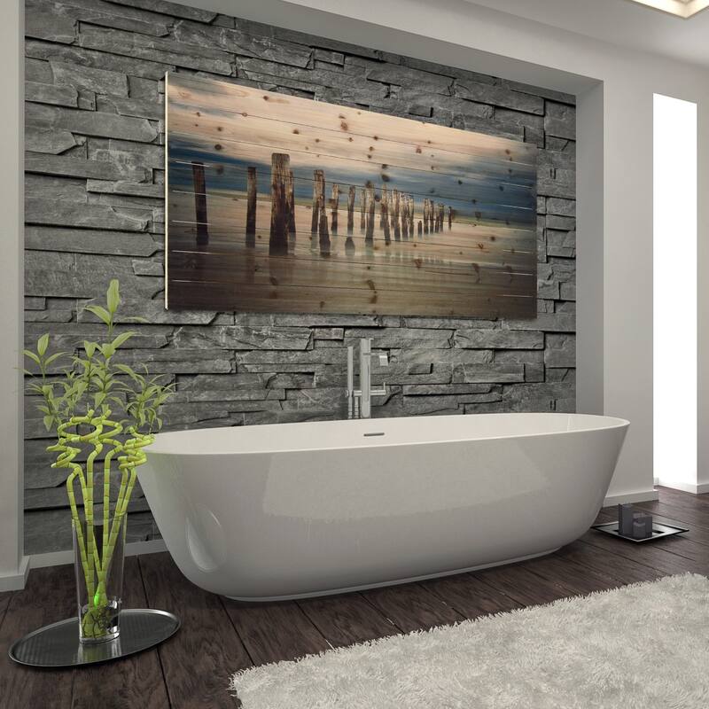 "Low Tide" Arte de Legno Digital Print on Solid Wood Wall Art
