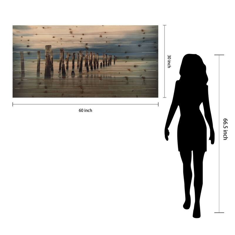 "Low Tide" Arte de Legno Digital Print on Solid Wood Wall Art