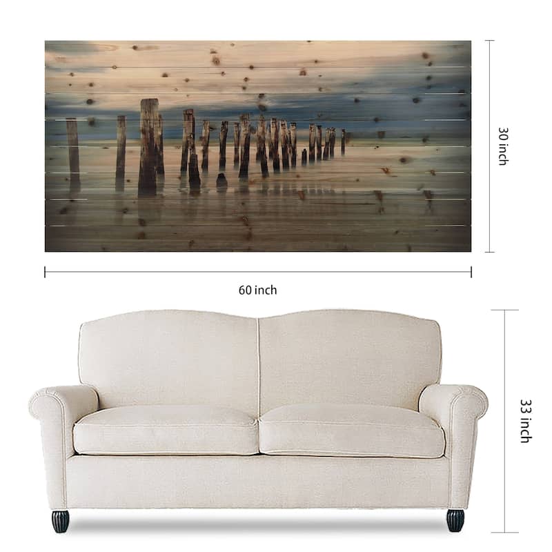 "Low Tide" Arte de Legno Digital Print on Solid Wood Wall Art