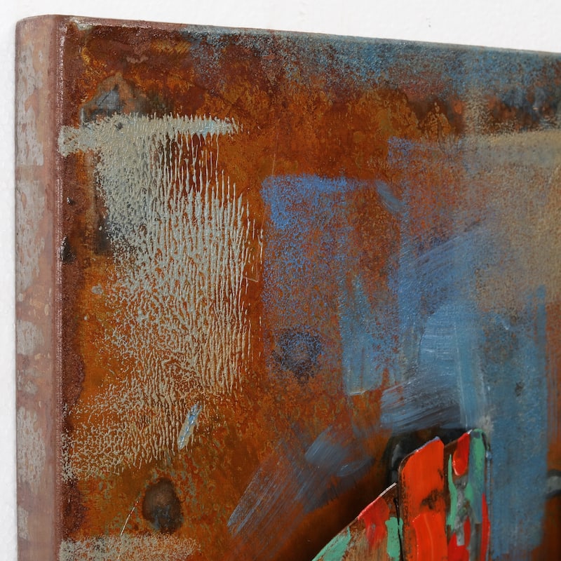 "Cowboy’s Boots" Mixed Media Iron Hand Painted Dimensional Wall Art