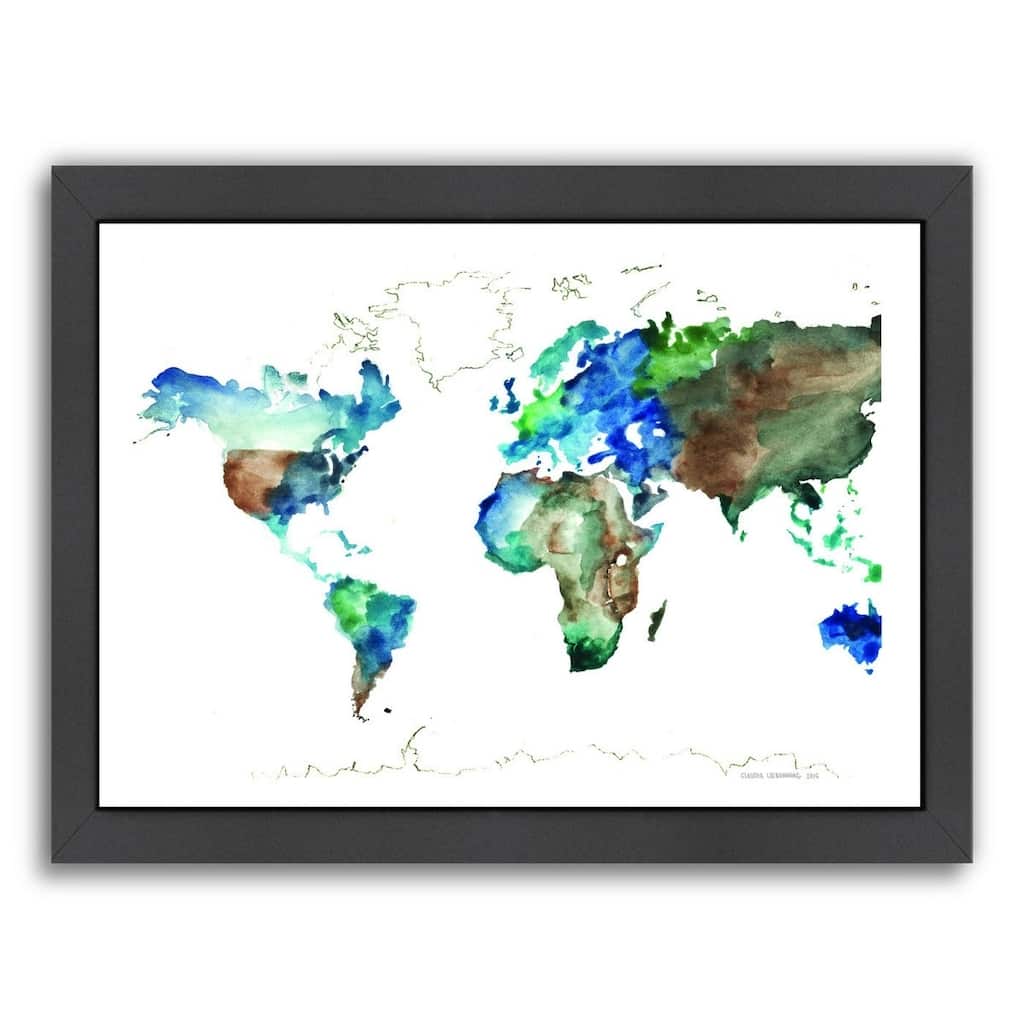 World Map - Framed Print Wall Art