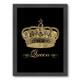 Crown Queen Gold On Black - Framed Print Wall Art - Bed Bath & Beyond 