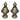 Royal Designs Pointed Urn Lamp Finial for Lamp Shade, Set of 2