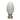 Royal Designs Ceramic Egg Shaped White Lamp Finial on Polished Brass Base