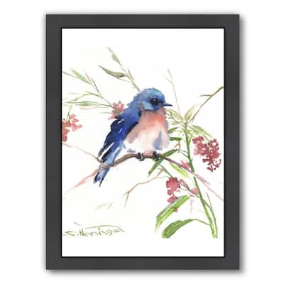 Blue Bird 8 - Framed Print Wall Art
