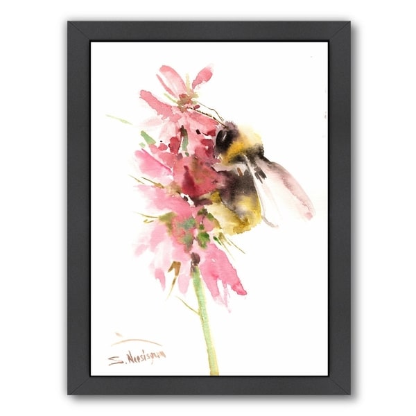 Americanflat 'Honey Bee' Framed Wall Art - Overstock - 20581100