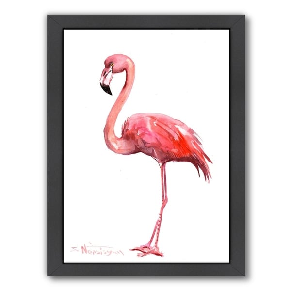 Shop Americanflat 'Pink Flamingo' Framed Wall Art - Overstock - 20581270