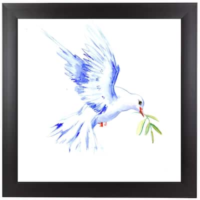 Flyine White Dove - Framed Print Wall Art