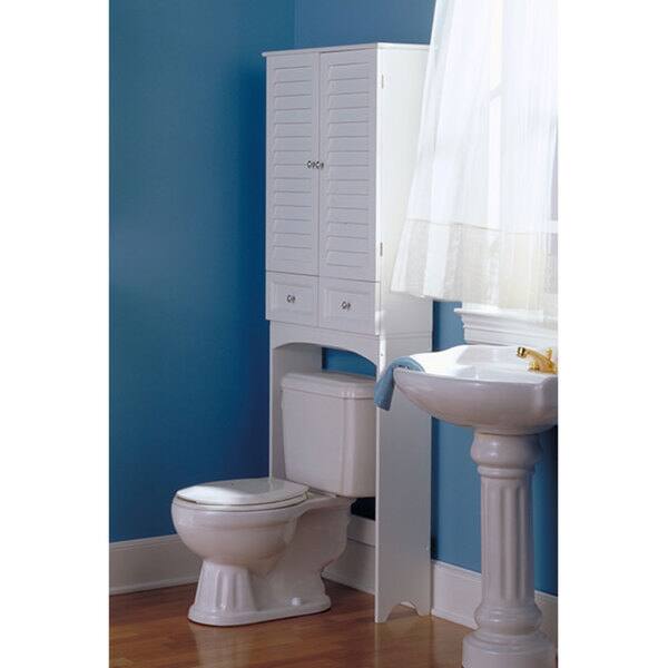 Nassau White Louvered Spacesaver Bed Bath & Beyond 2058229