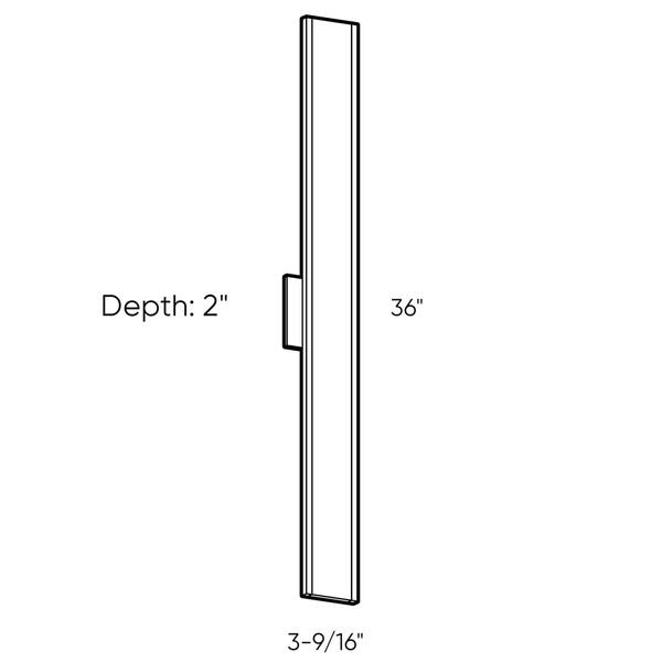 DALS Lighting 36 Inch Slim Profile LED Bath Vanity - 36