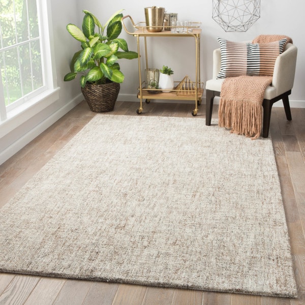 Shop Kensington Handmade Solid Brown/ Beige Area Rug (8' X 10') - 7'10