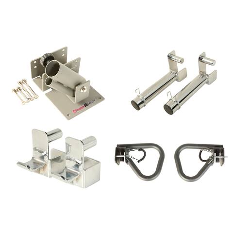 FITNESS REALITY Attachment Set for 2"x2" Steel Tubing Power Cages - Silver
