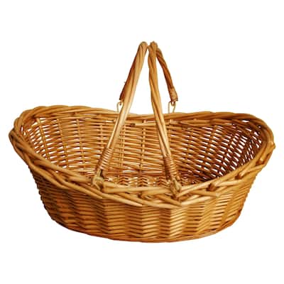 17" Honey Finish Willow Basket