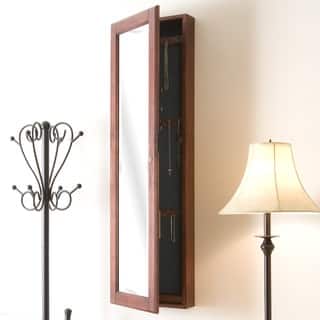 slide 2 of 3, Harper Blvd Wall-mount Burgundy Cherry Jewelry Mirror