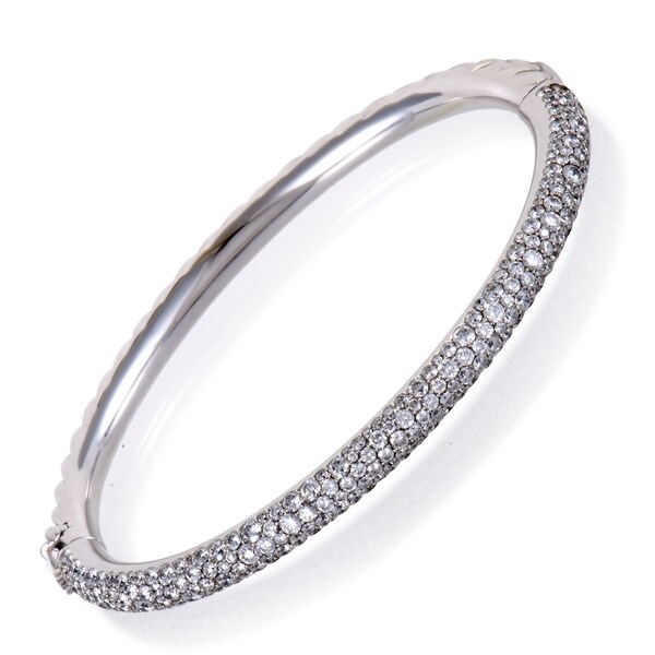 David Yurman Limited Edition White Gold Diamond Pave Cable David Yurman Limited Edition White Gold Diamond Pave Cable Bangle Bracelet
