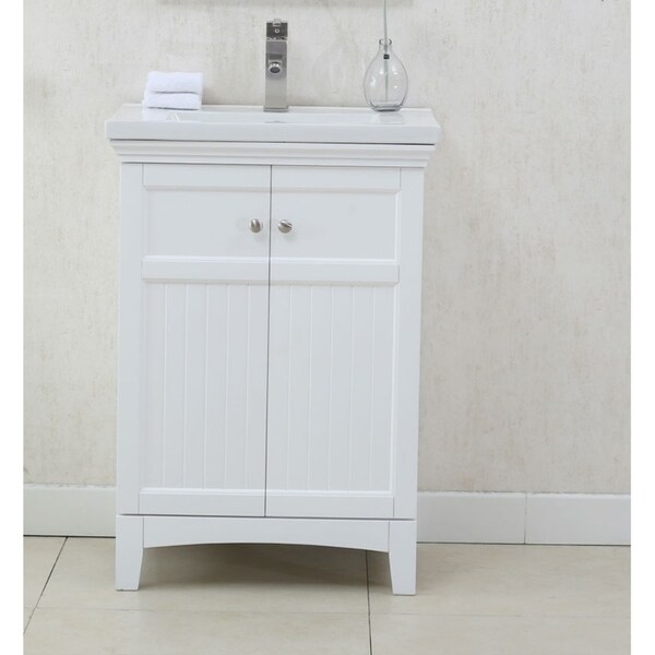 legion furniture 24 in. bathroom vanity in white with porcelain top