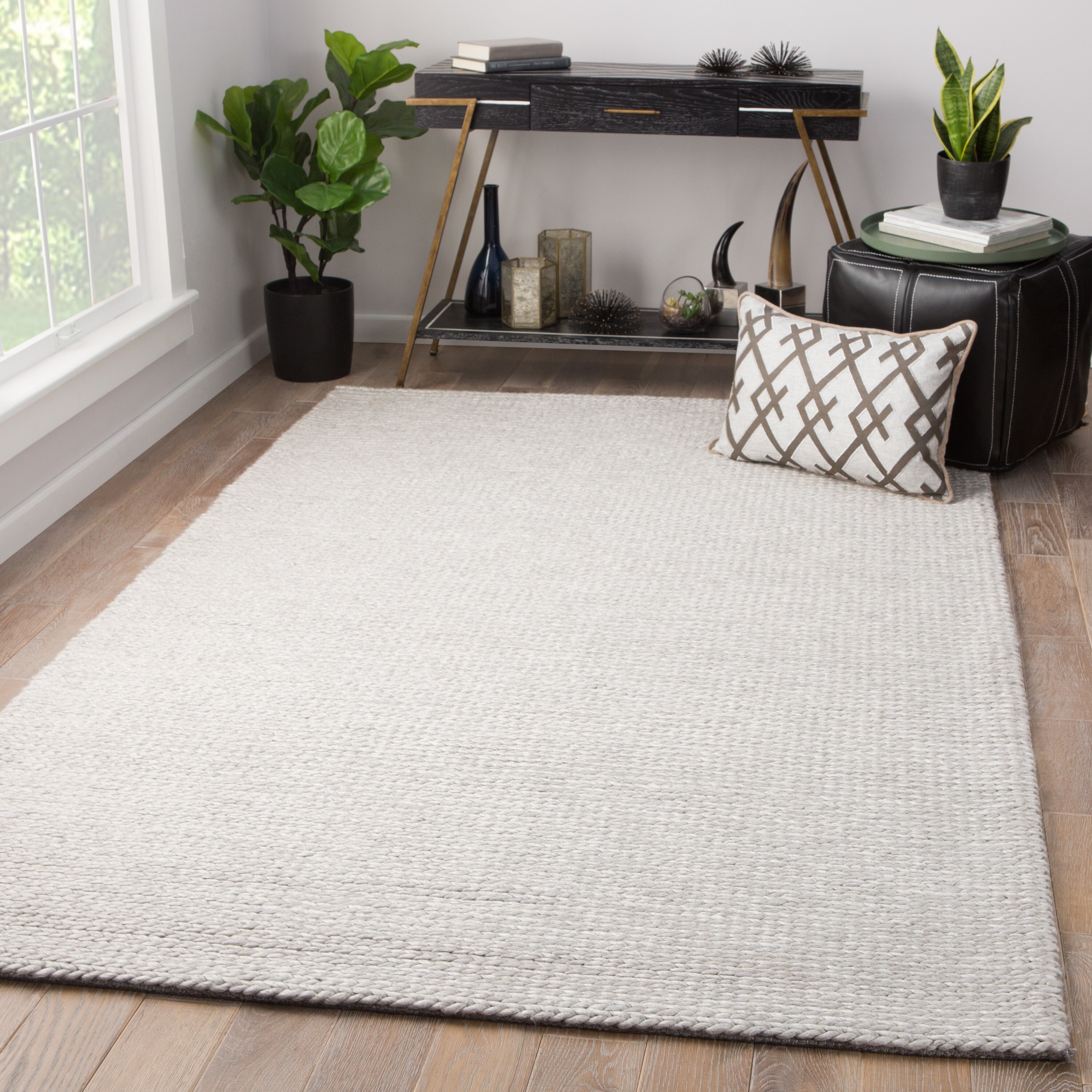 Shop Kallan Handmade Solid Light Gray Area Rug 8 X 10 7 10 X 9 10 On Sale Free Shipping Today Overstock 20583243