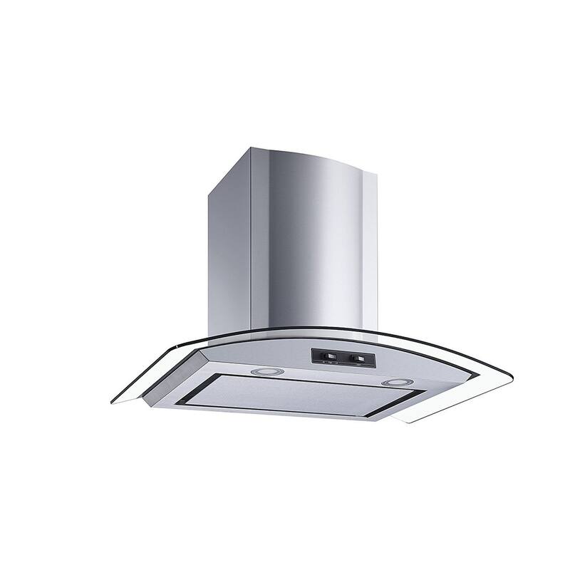 Winflo 30" Convertible Stainless Steel/Glass Wall Mount Range Hood with