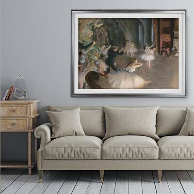 Rehearsal-on-Stage -by Degas - Premium Framed Print