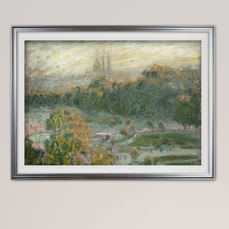 Tuileries-Study -Claude Monet - Premium Framed Print
