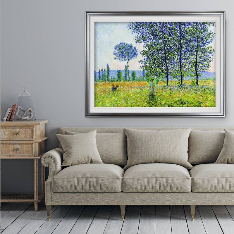 Field-in-Spring -Claude Monet - Premium Framed Print