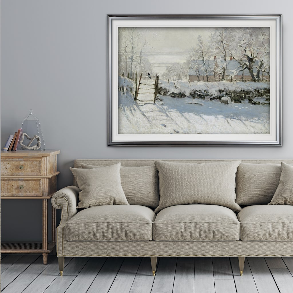 The-Magpie -Claude Monet - Premium Framed Print