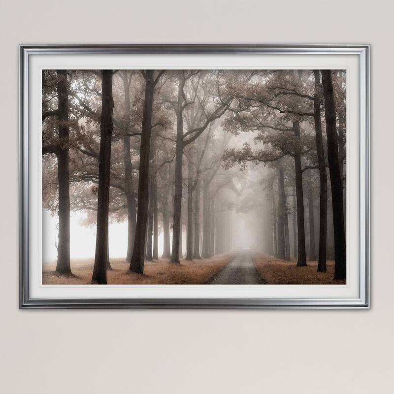 Misty Road - Premium Framed Print