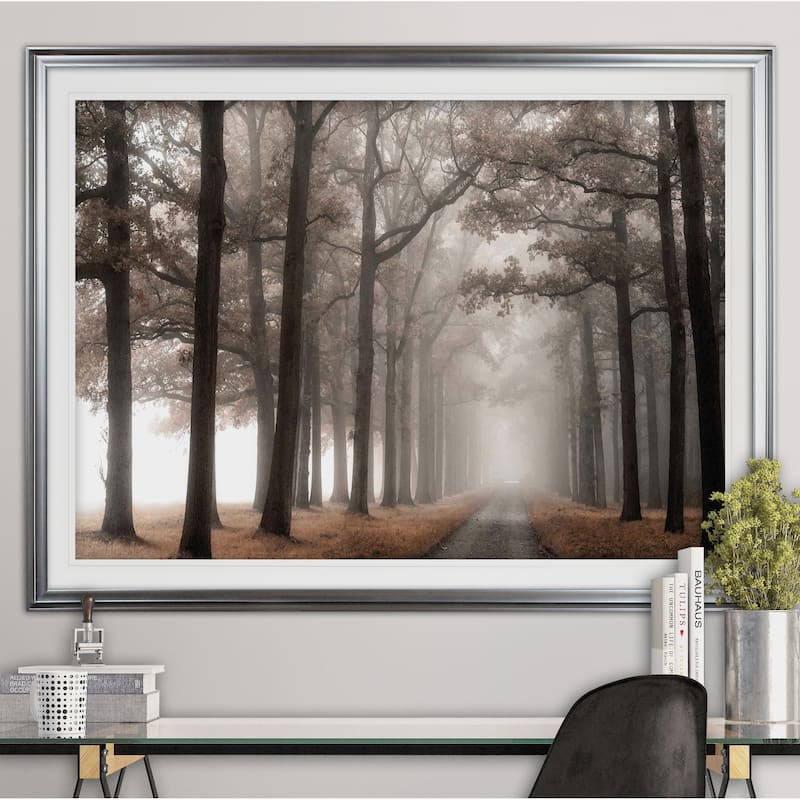 Misty Road - Premium Framed Print