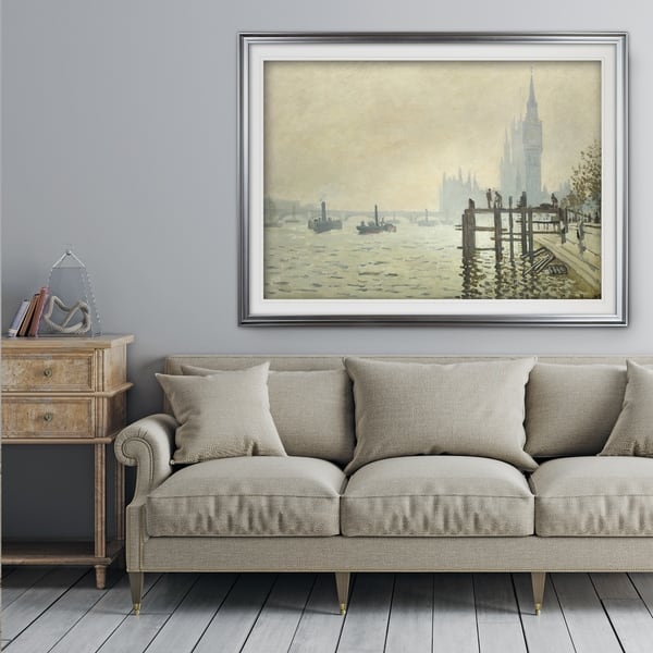 Thames Below Westminster Claude Monet Premium Framed Print Overstock 20584376