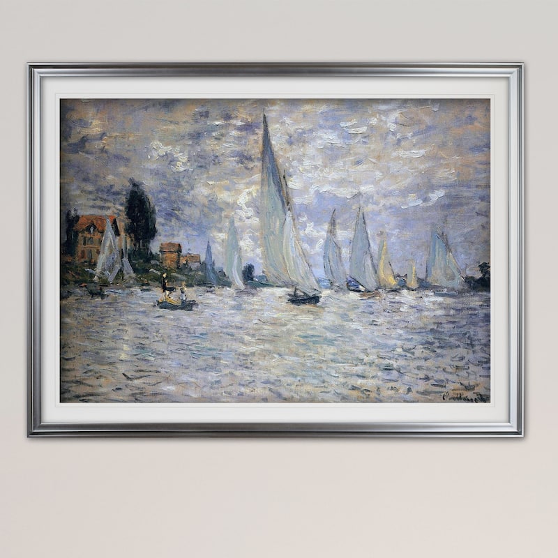 Boats-Regatta -Claude Monet - Premium Framed Print