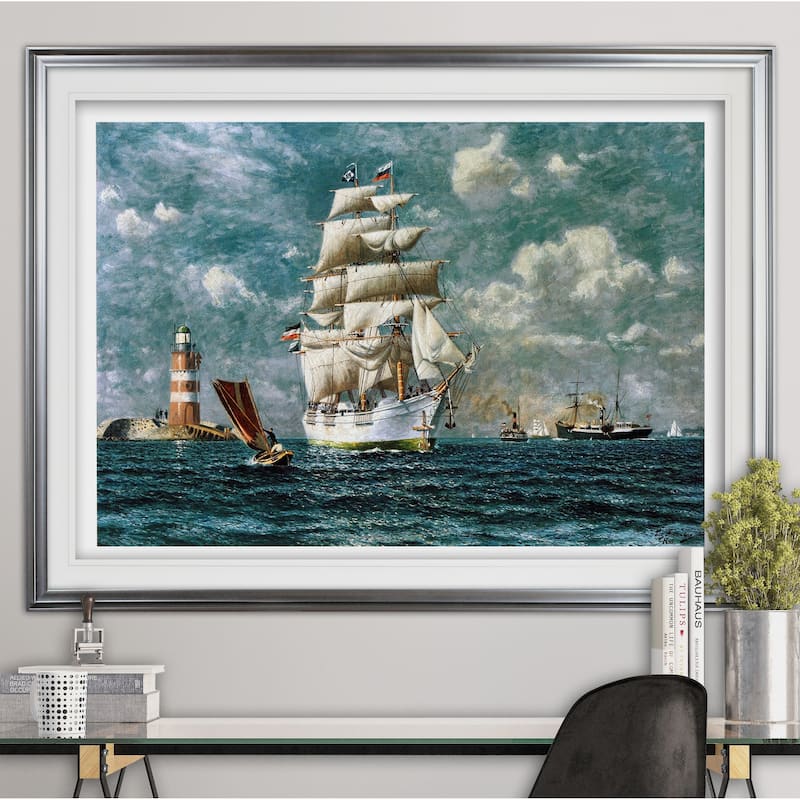 Ships at Sea II - Premium Framed Print