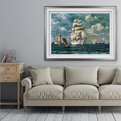 Ships at Sea II - Premium Framed Print