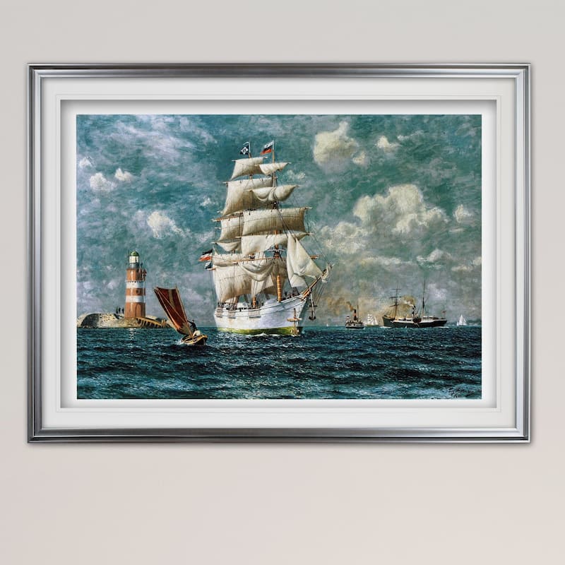 Ships at Sea II - Premium Framed Print