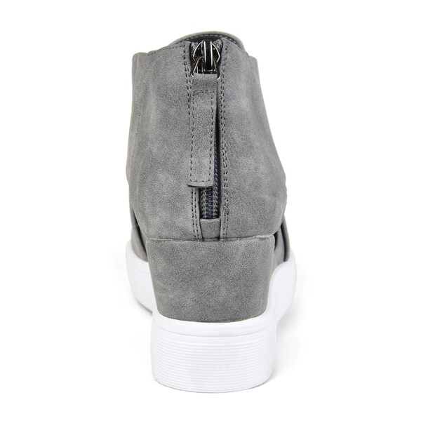 journee collection clara wedge sneaker grey