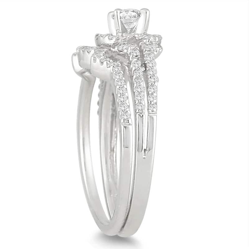 5/8 Carat TW Diamond Bridal Set in 10K White Gold
