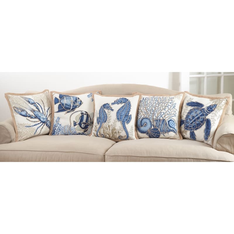 Go Fish Down Filled Throw Pillow