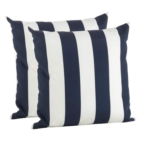 Soft Corduroy Striped Velvet Rectangle Decorative Throw Pillow Cusion for Couch, 12 inch x 20 inch, Navy Blue, 2 Pack