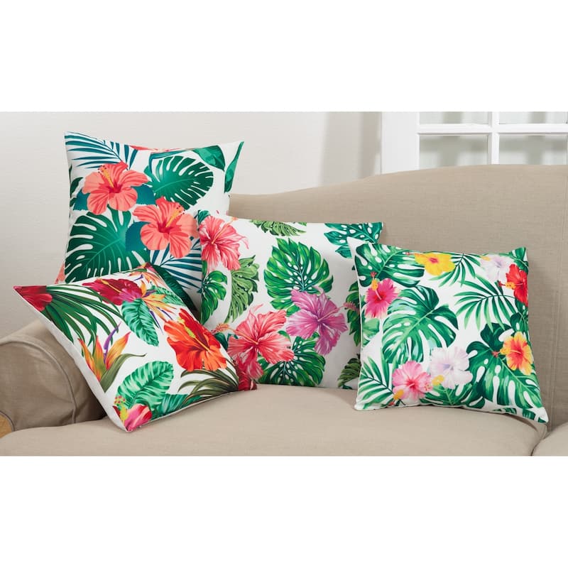 Island Palms Statement Poly Filled Throw Pillow