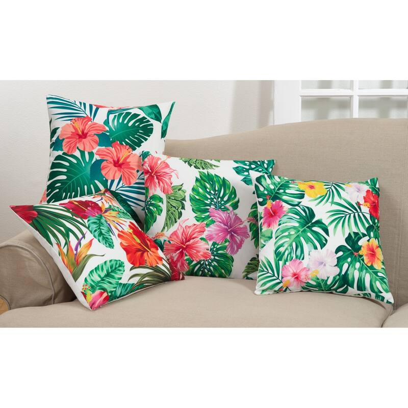 Island Palms Statement Poly Filled Throw Pillow