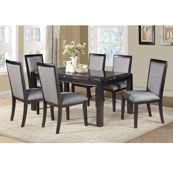Faux Marble Black And Grey Rectangular Dining Table Black And Grey Rectangular Dining Table