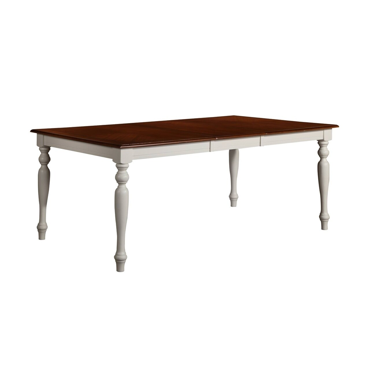 white and walnut dining table