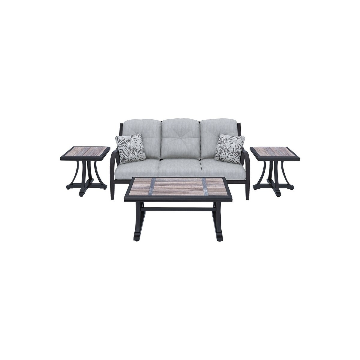 Shop Black Friday Deals On Marsh Creek Outdoor Contemporary Sofa Gray On Sale Overstock 20586221