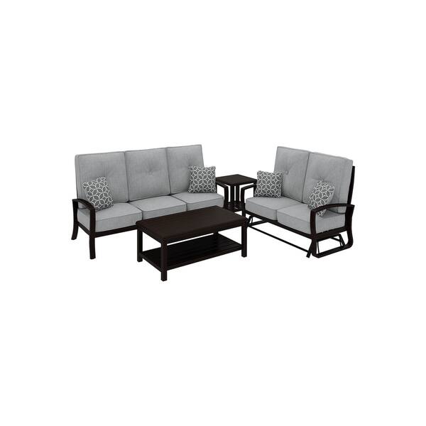 Shop Black Friday Deals On Castle Island Gray Outdoor Sofa Overstock 20586273